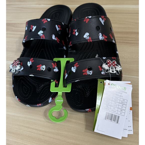 2021 DISNEY PARKS EXCLUSIVE MINNIE MOUSE CROCS SANDALS NWT M 9 W 11 - Picture 1 of 6